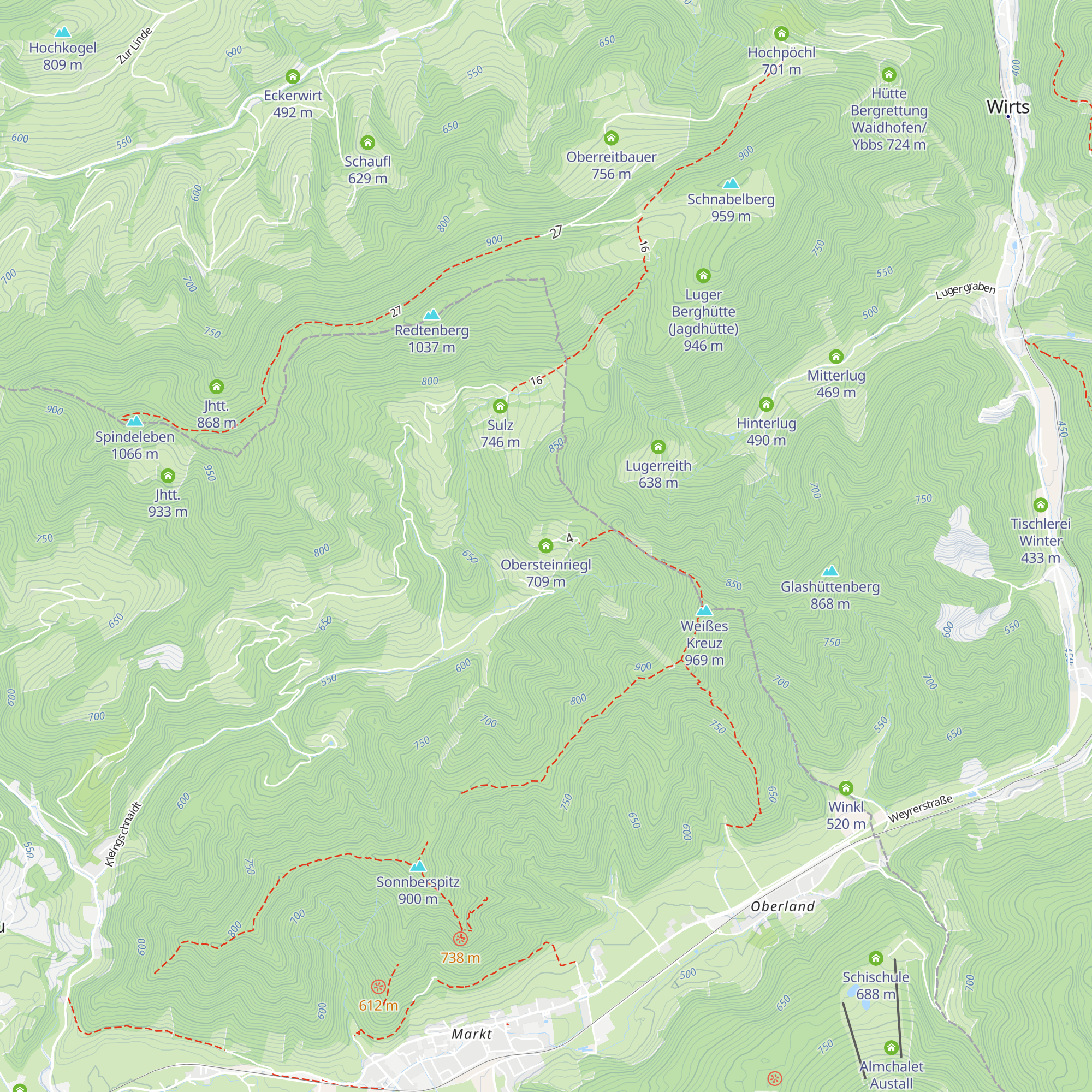 Obersteinriegl map