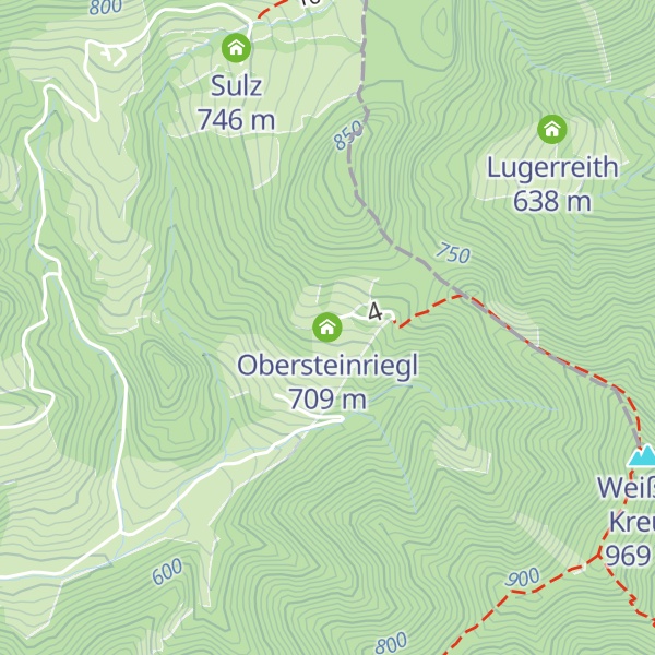 Map of Obersteinriegl