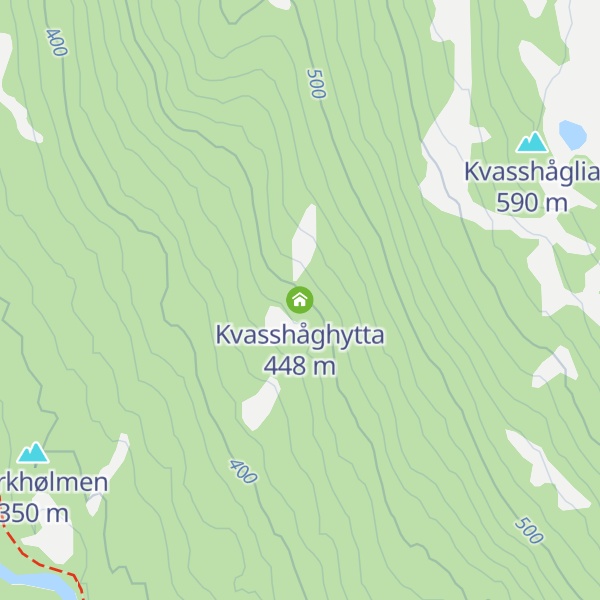 Map of Kvasshåghytta