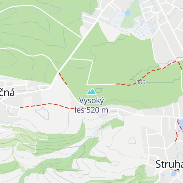 Map of Vysoký les