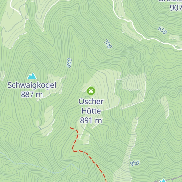 Map of Oscher Hütte