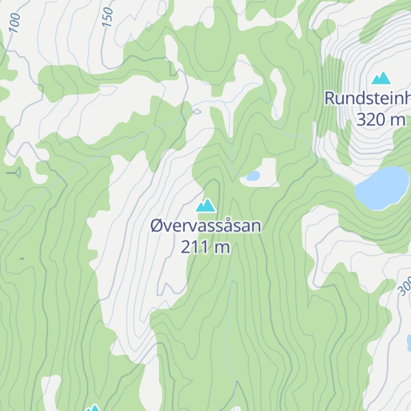 Map of Øvervassåsan