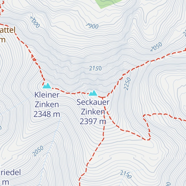 Map of Seckauer Zinken