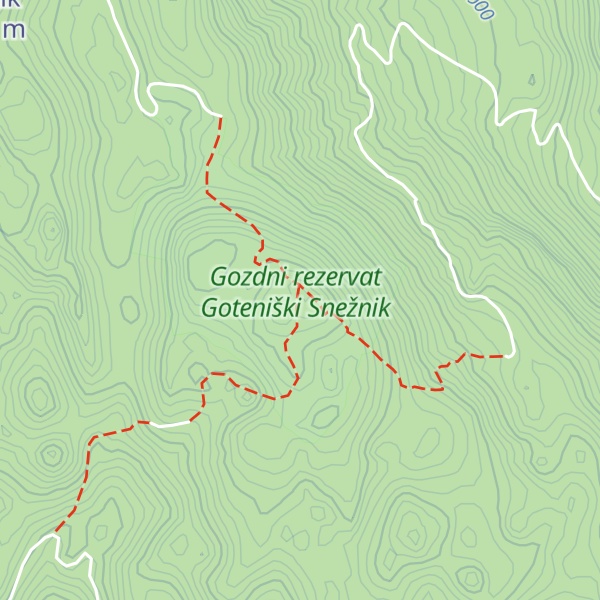 Map of Goteniški Snežnik