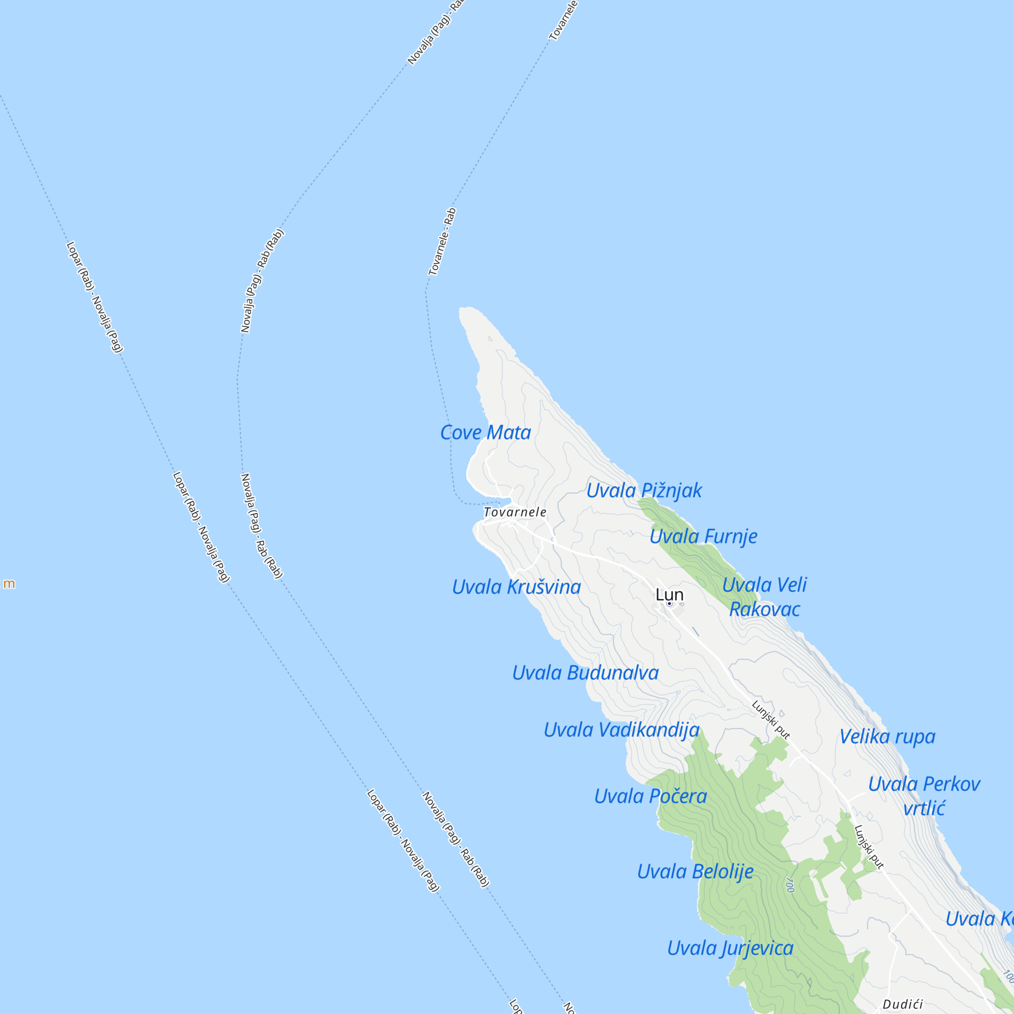 Turističko drušvo Lun map