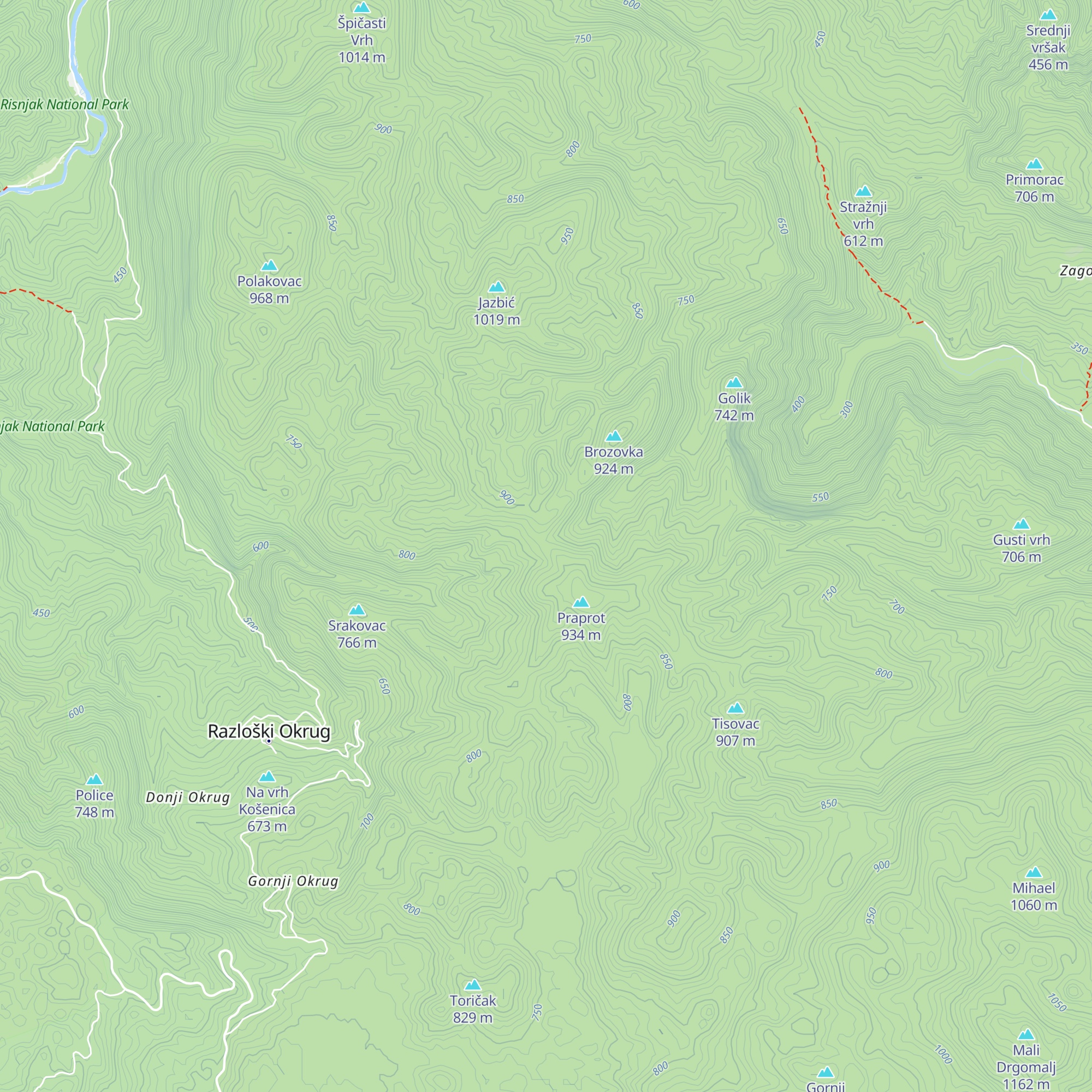 Lovačka kuća Praprot map