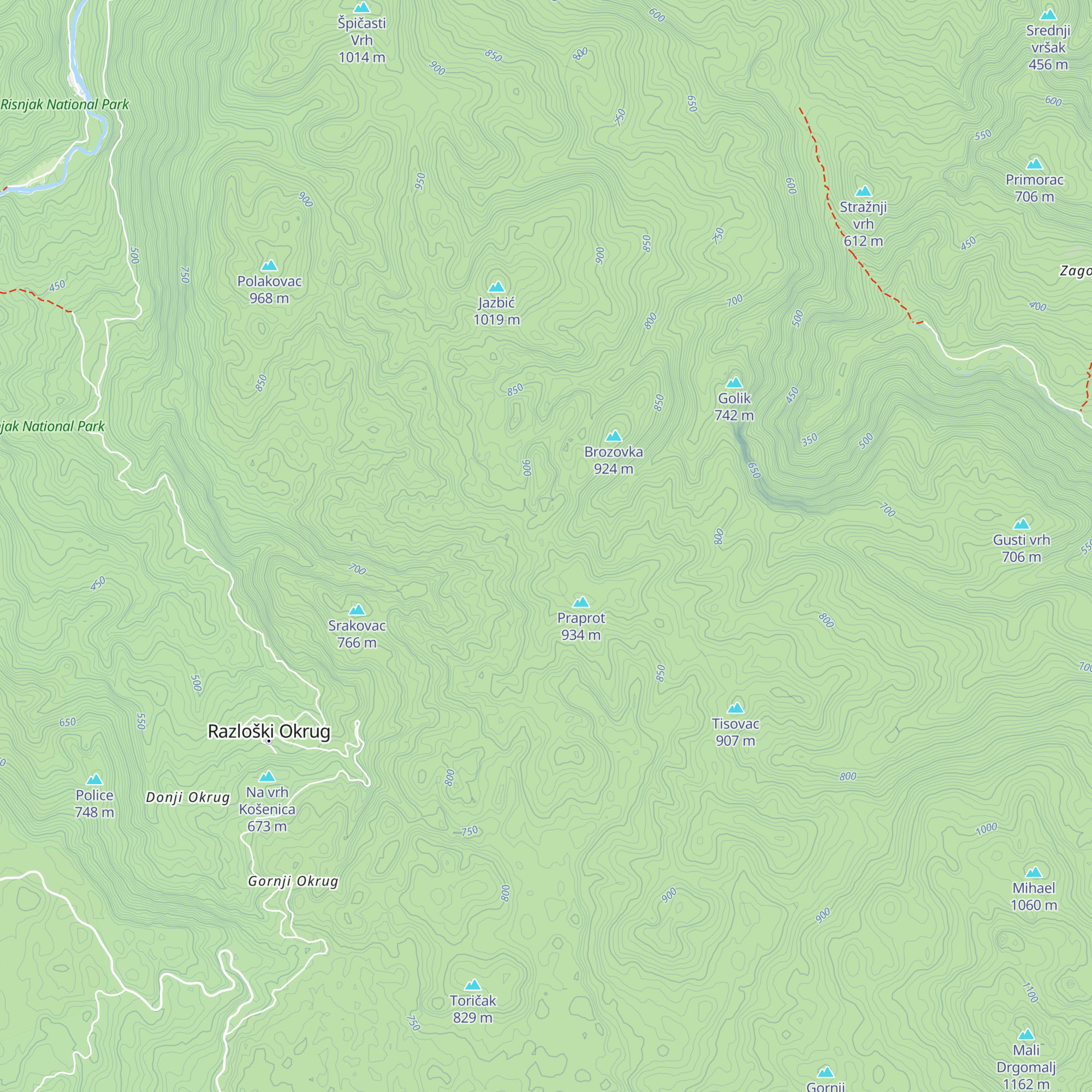 Lovačka kuća Praprot map