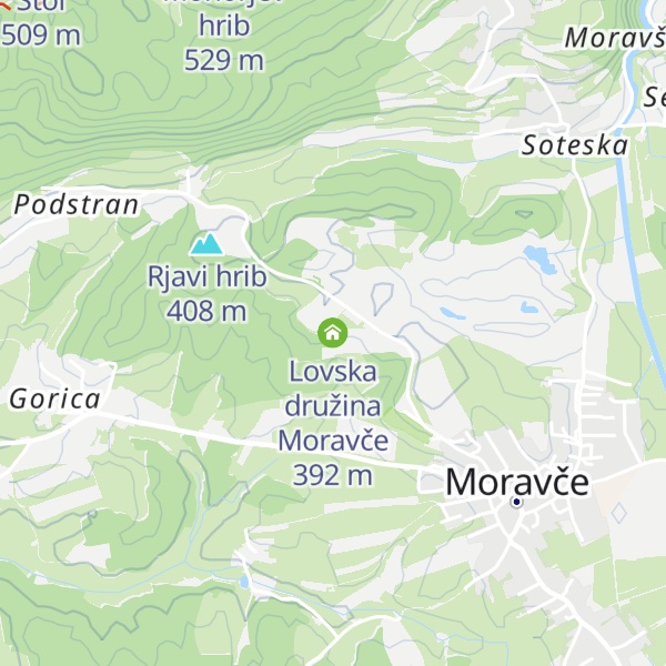 Map of Lovska družina Moravče