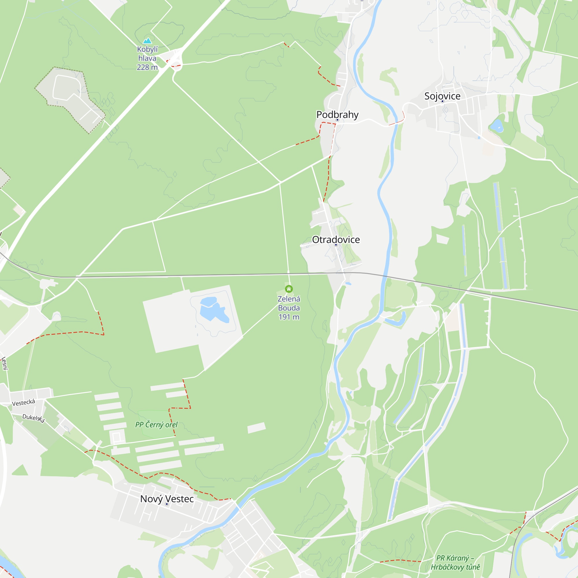 Zelená Bouda map