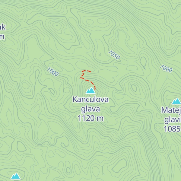 Map of Kanculova glava