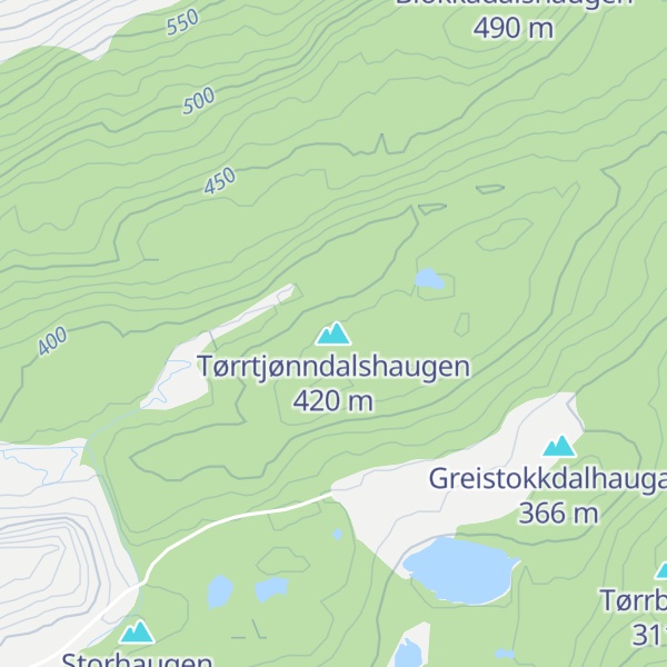 Map of Tørrtjønndalshaugen