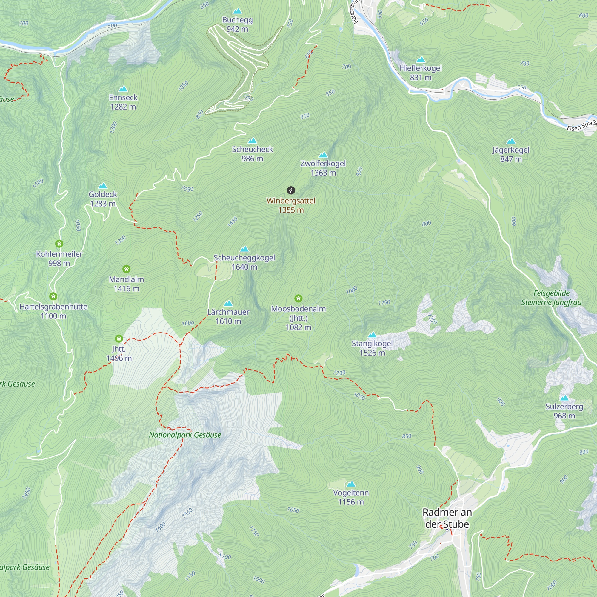 Moosbodenalm (Jhtt.) map