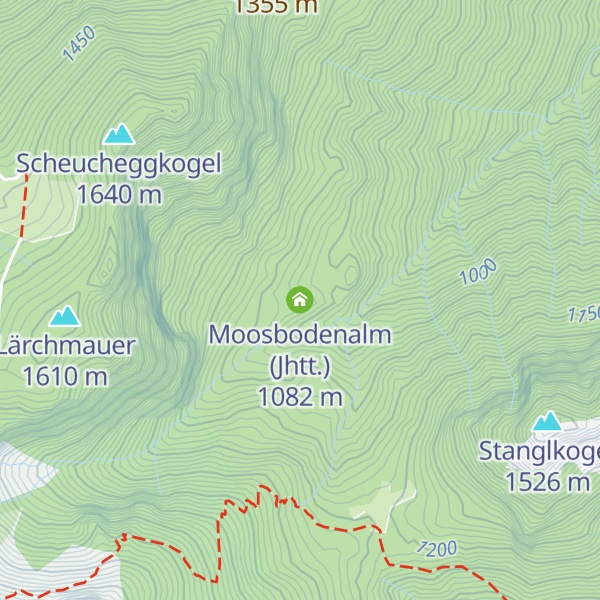 Map of Moosbodenalm (Jhtt.)