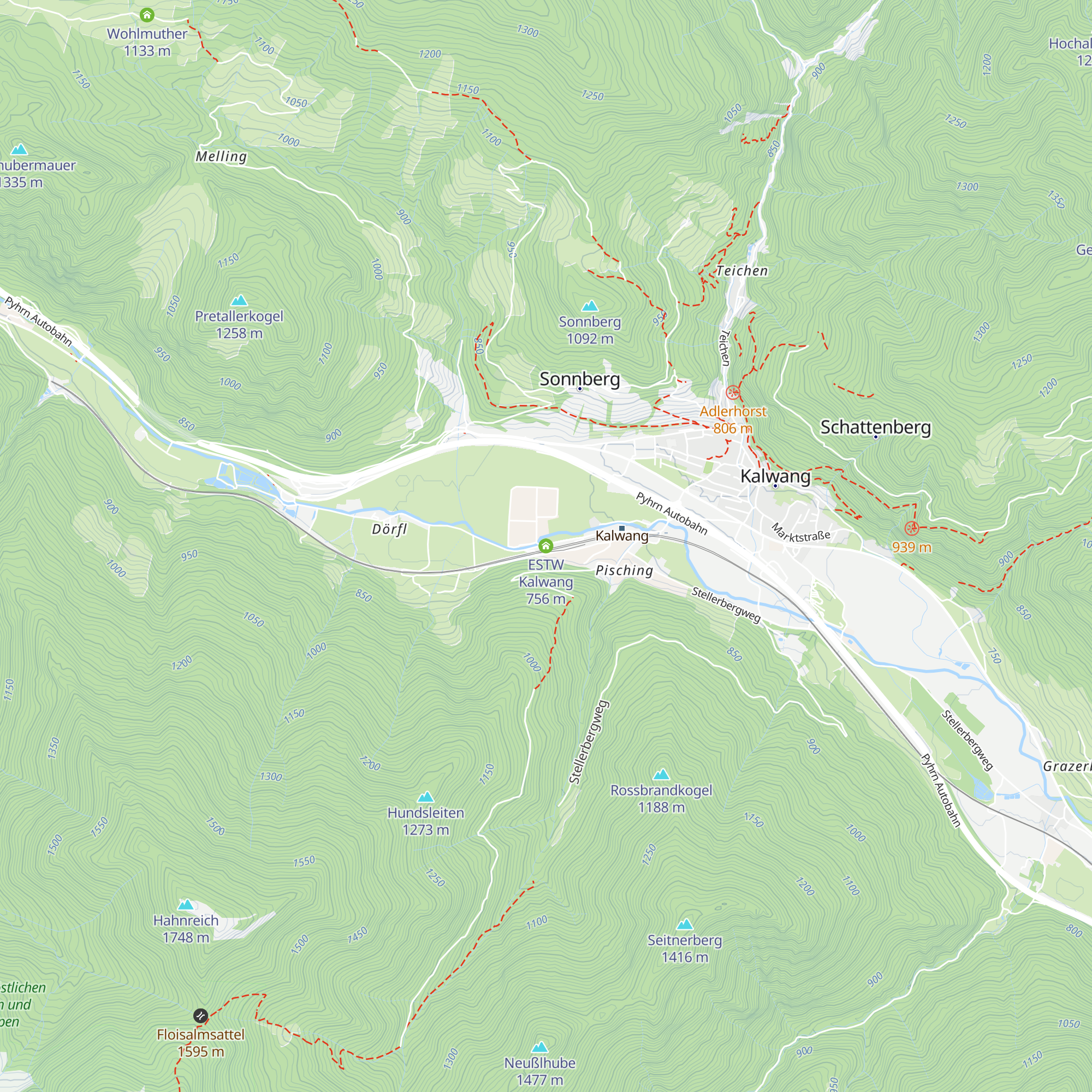 ESTW Kalwang map