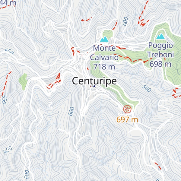 Map of Centuripe – Quota
