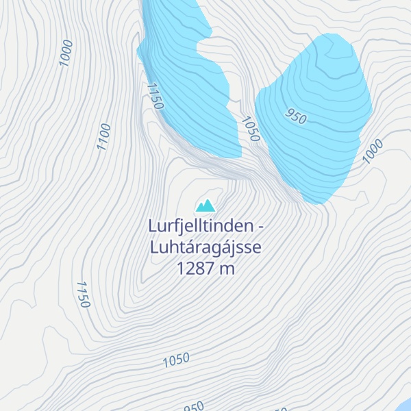 Map of Lurfjelltinden - Luhtáragájsse