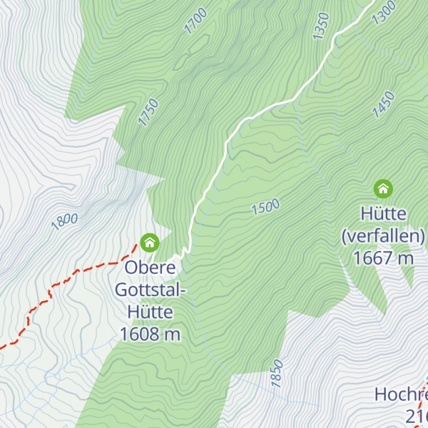 Map of Untere Gottstal-Hütte