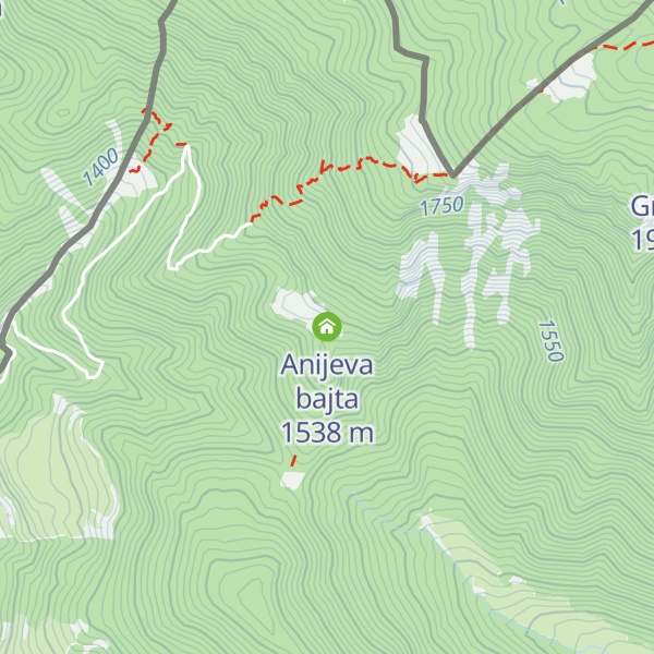 Map of Anijeva bajta