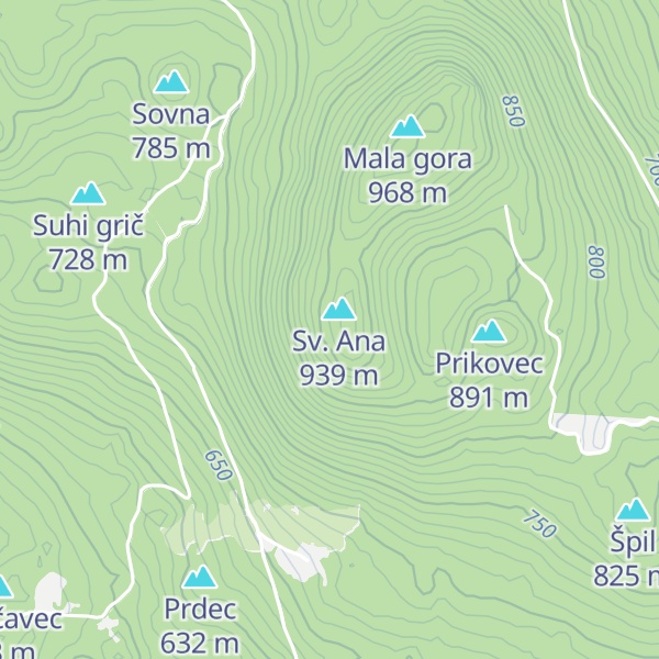 Map of Planinska koča pri Sv. Ani na Mali gori