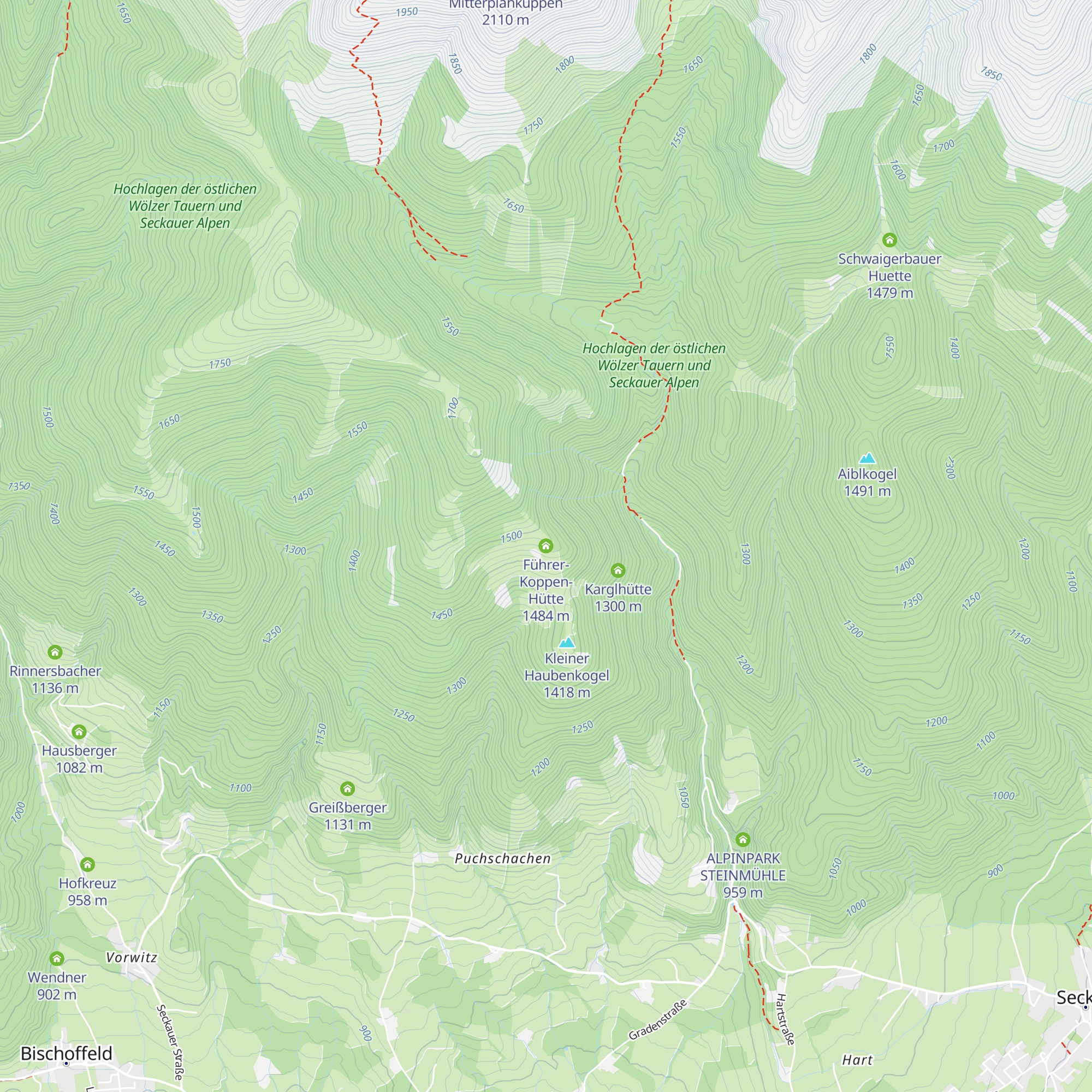 Führer-Koppen-Hütte map