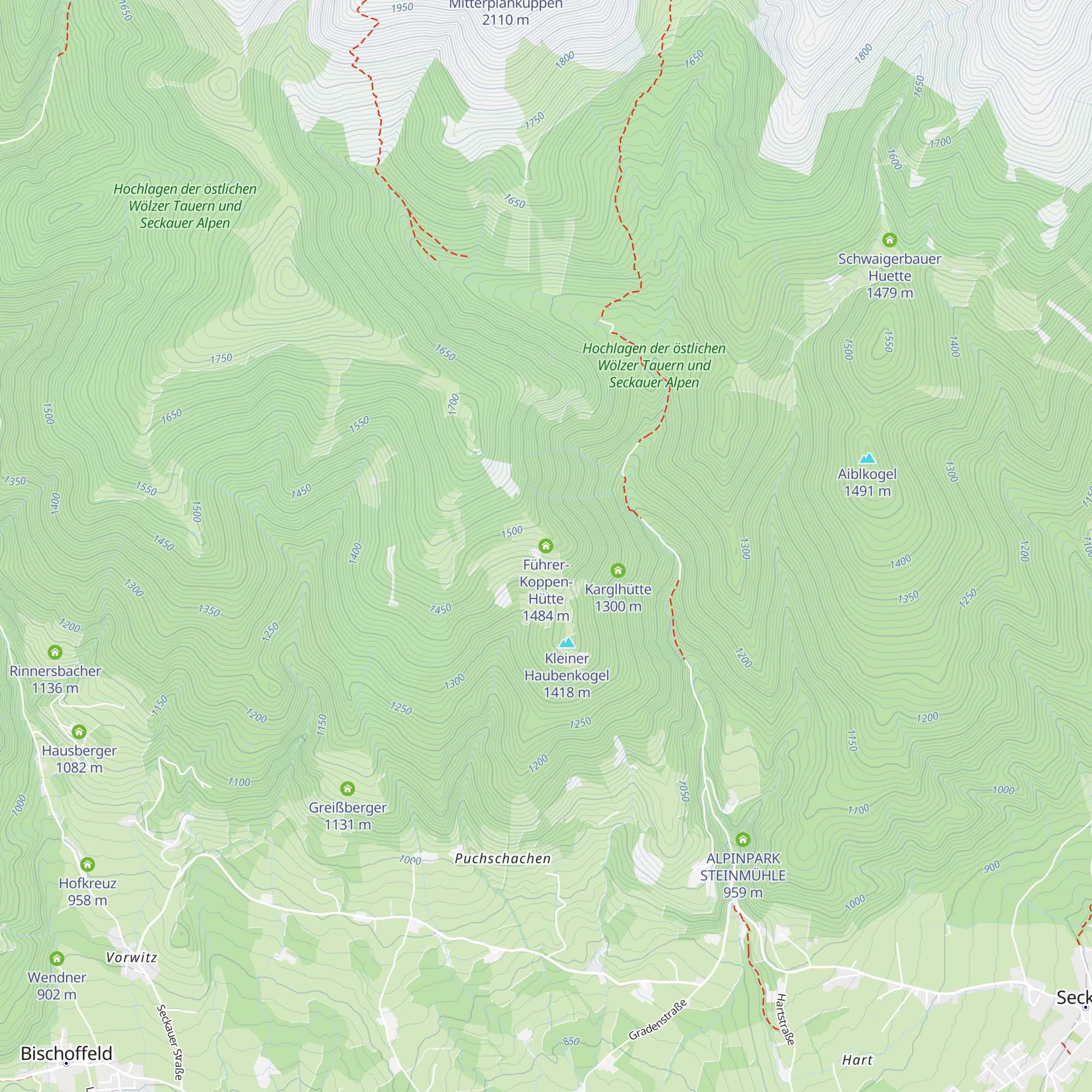 Führer-Koppen-Hütte map