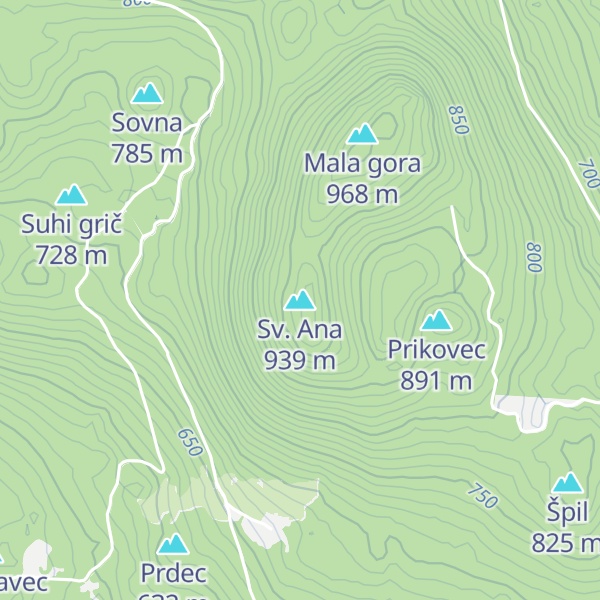 Map of Sv. Ana