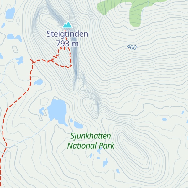 Map of Lilletinden