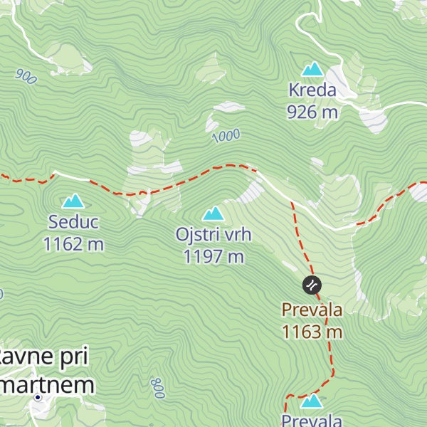 Map of Ojstri vrh