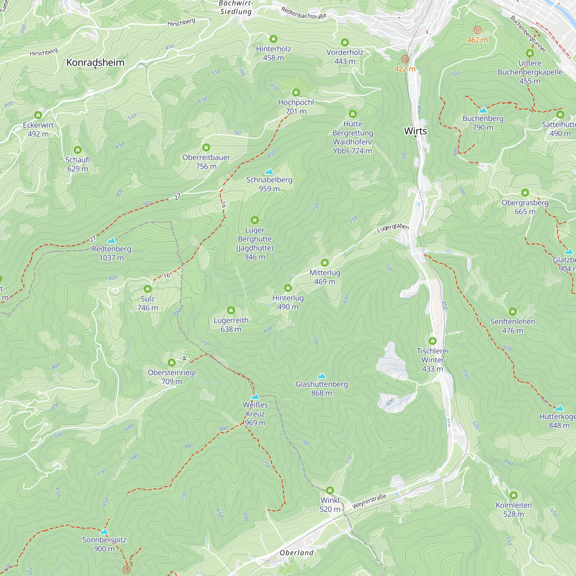 Hinterlug map