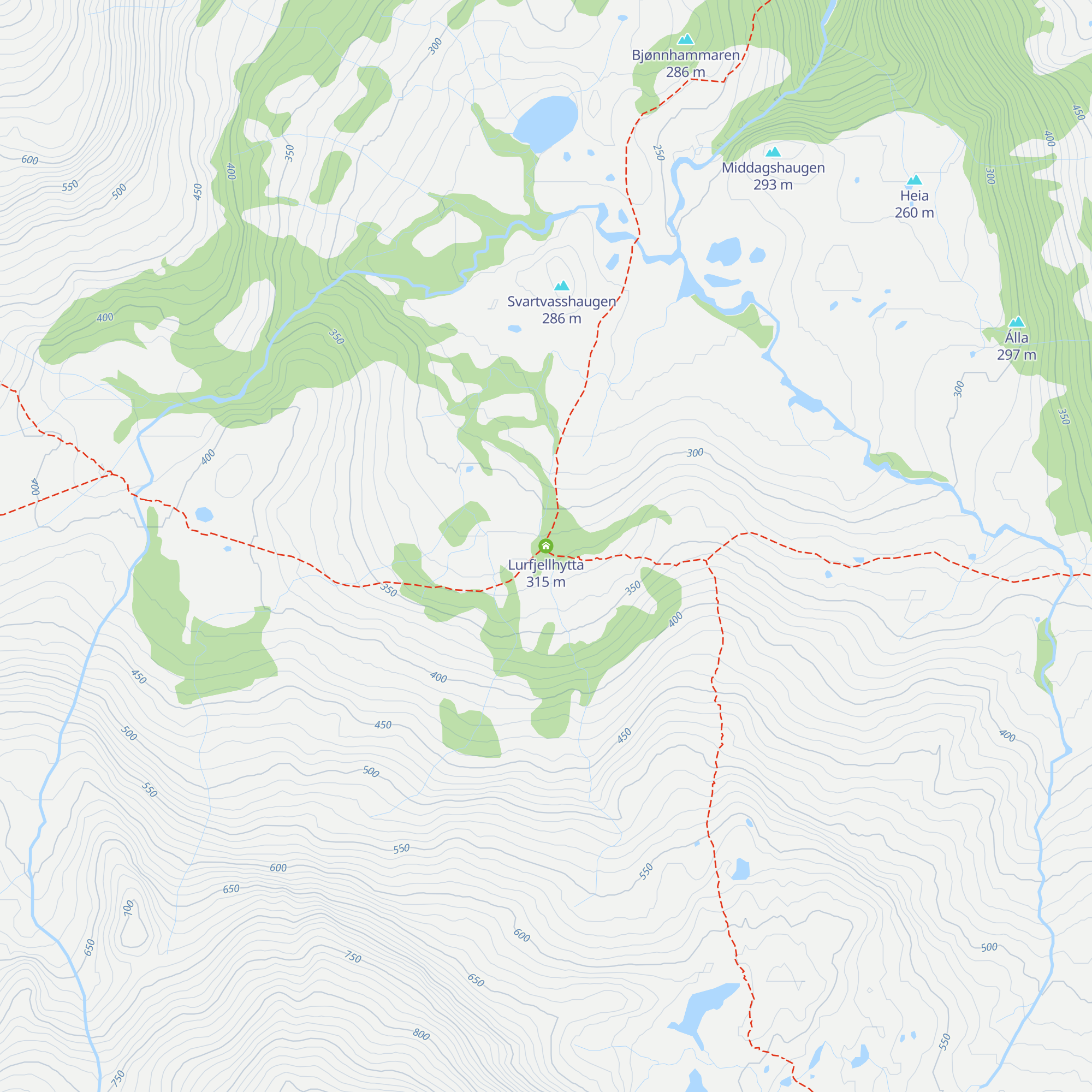 Lurfjellhytta map
