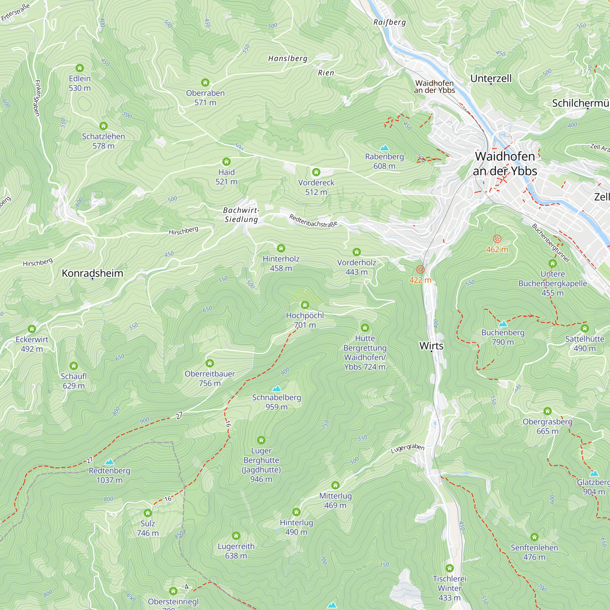 Hochpöchl map