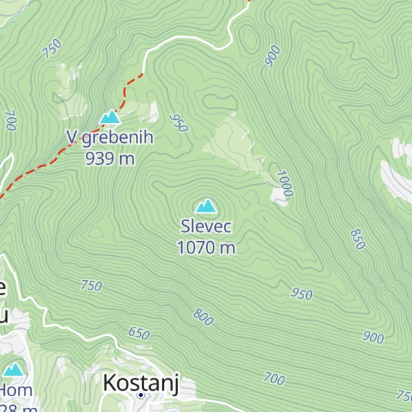 Map of Slevec