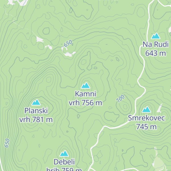 Map of Kamni vrh
