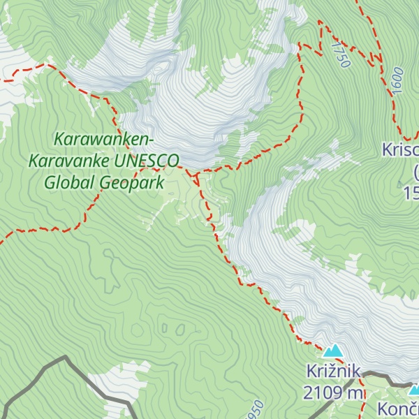 Map of Feistritzer Spitze / Bistriška špica