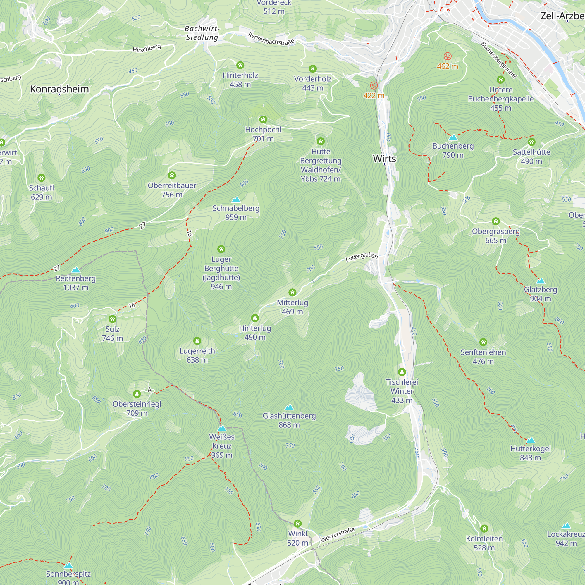 Mitterlug map