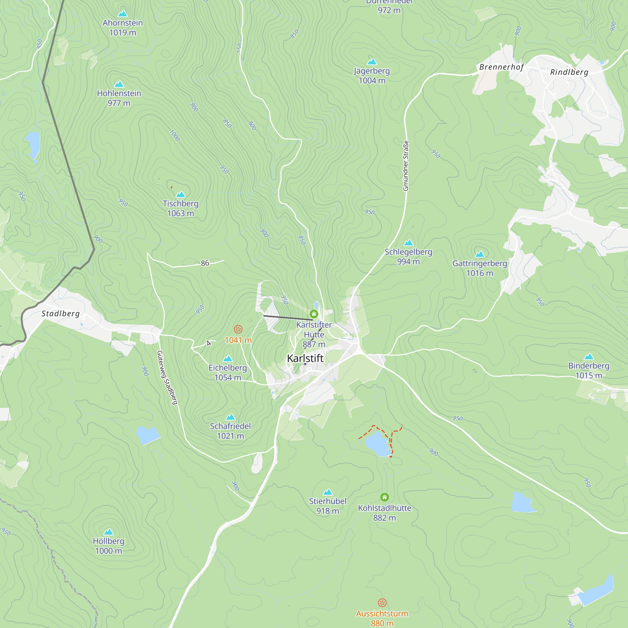 Karlstifter Hütte map