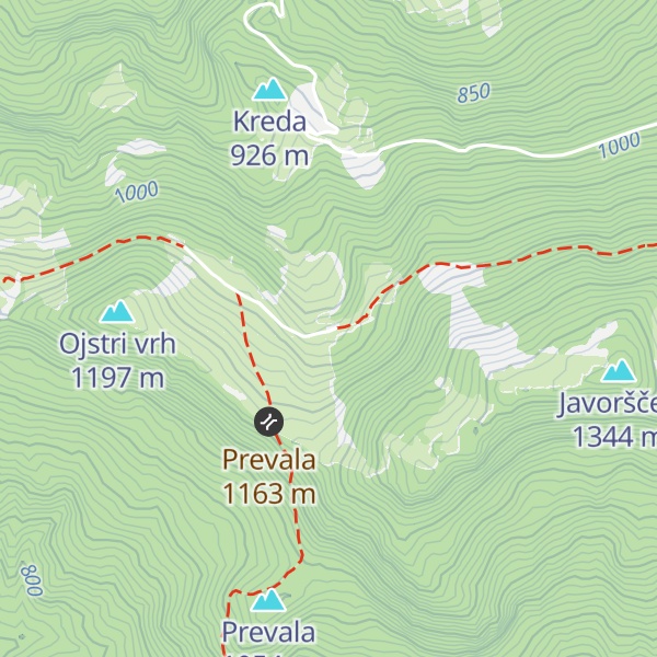 Map of Planina Ravne