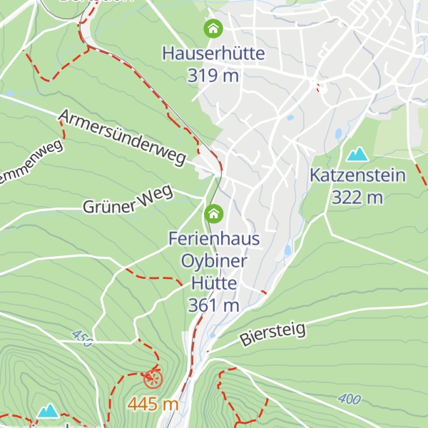 Map of Ferienhaus Oybiner Hütte