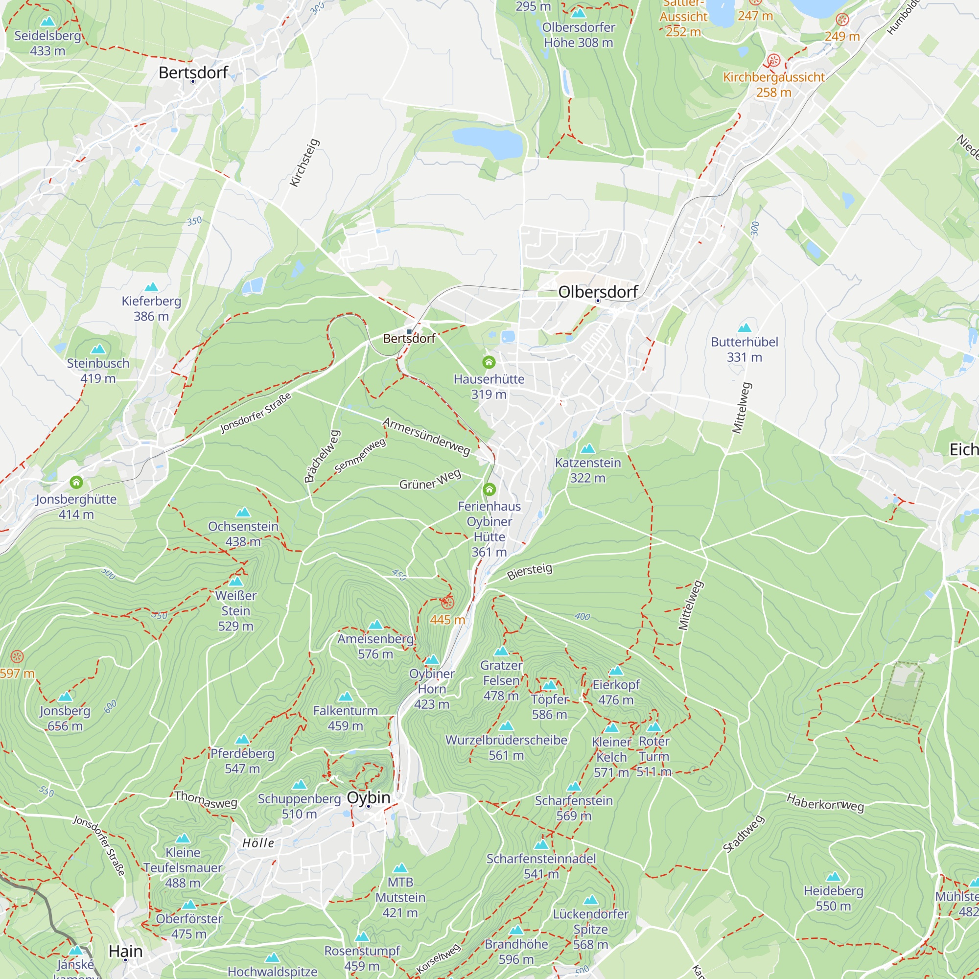 Ferienhaus Oybiner Hütte map