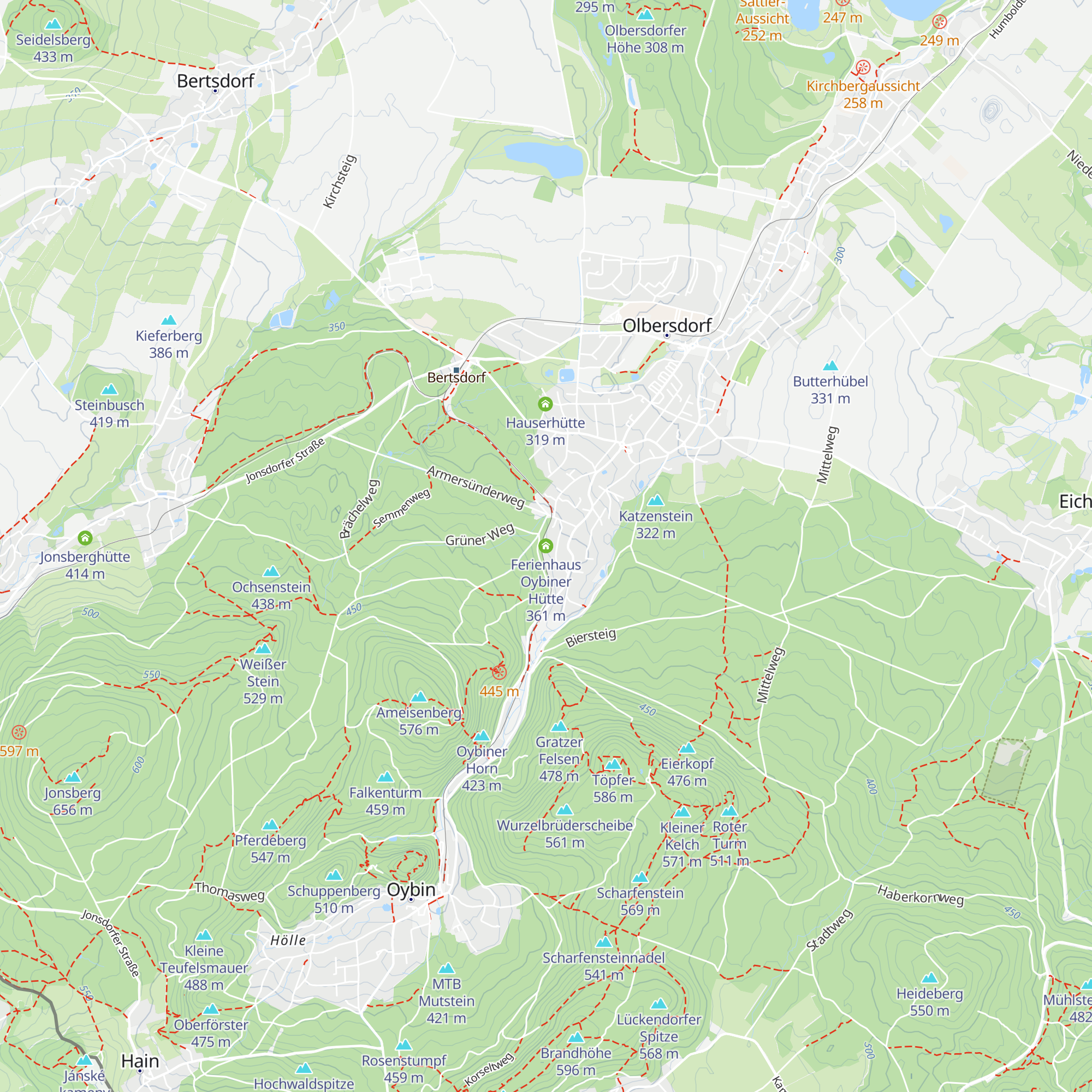 Ferienhaus Oybiner Hütte map