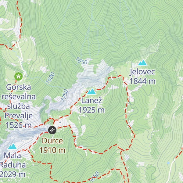 Map of Lanež