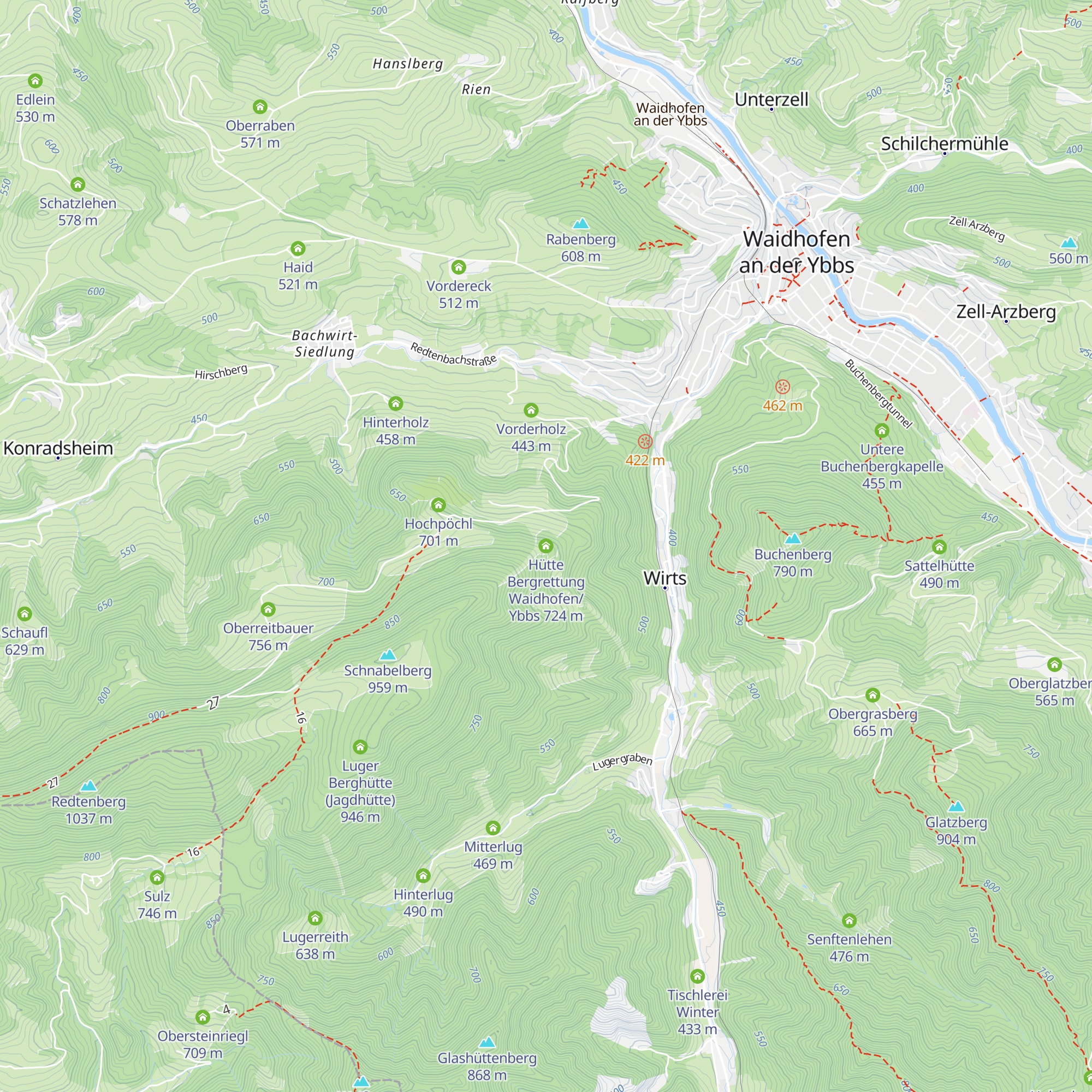 Hütte Bergrettung Waidhofen/Ybbs map