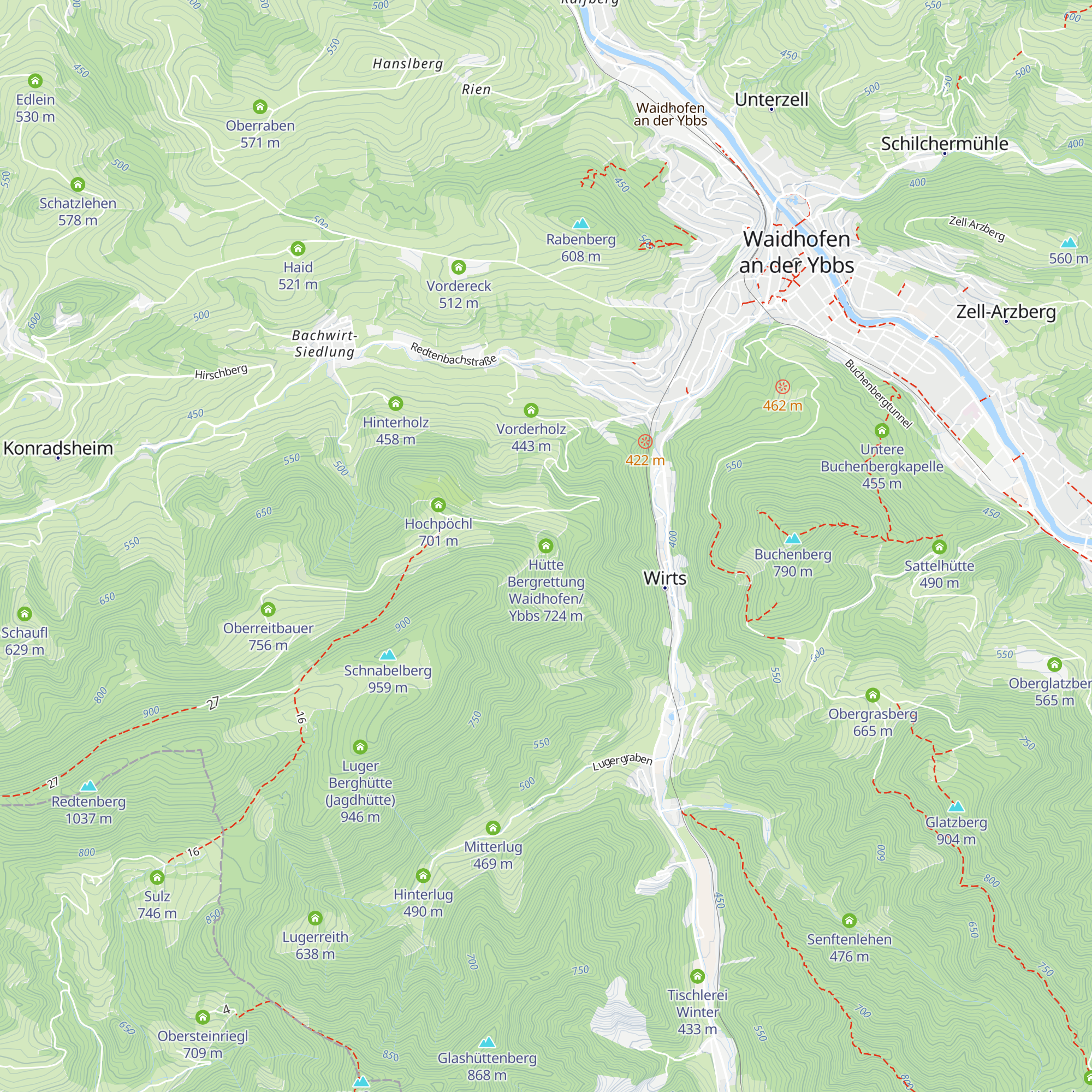 Hütte Bergrettung Waidhofen/Ybbs map