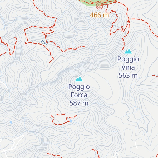 Map of Poggio Forca
