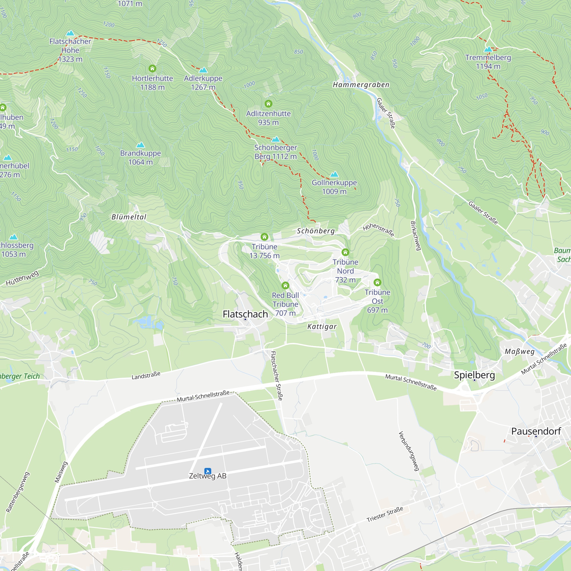 Red Bull Tribüne map