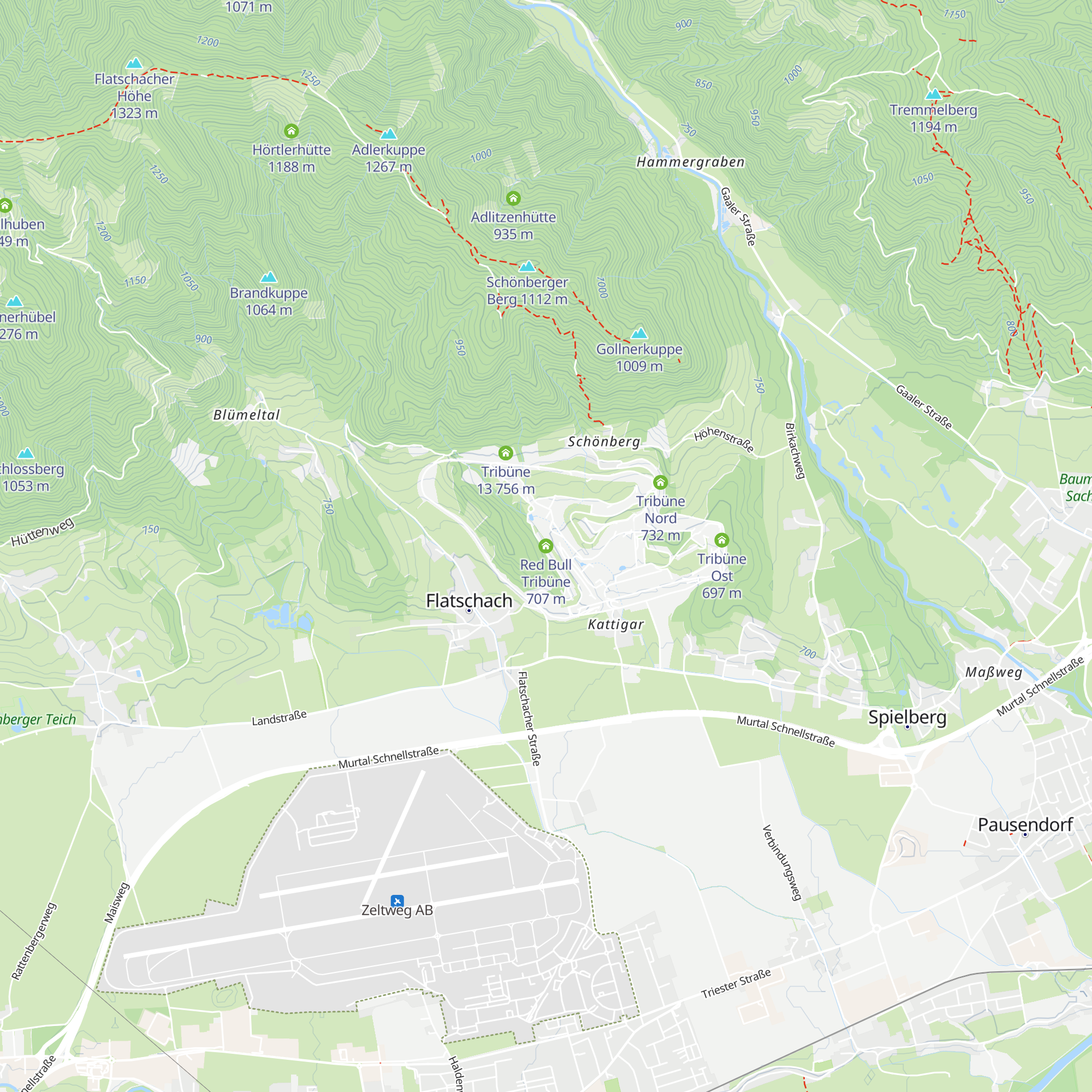 Red Bull Tribüne map