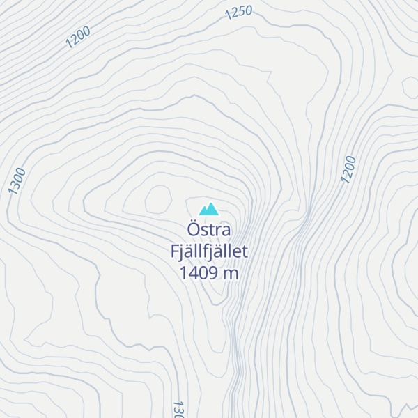 Map of Östra Fjällfjället