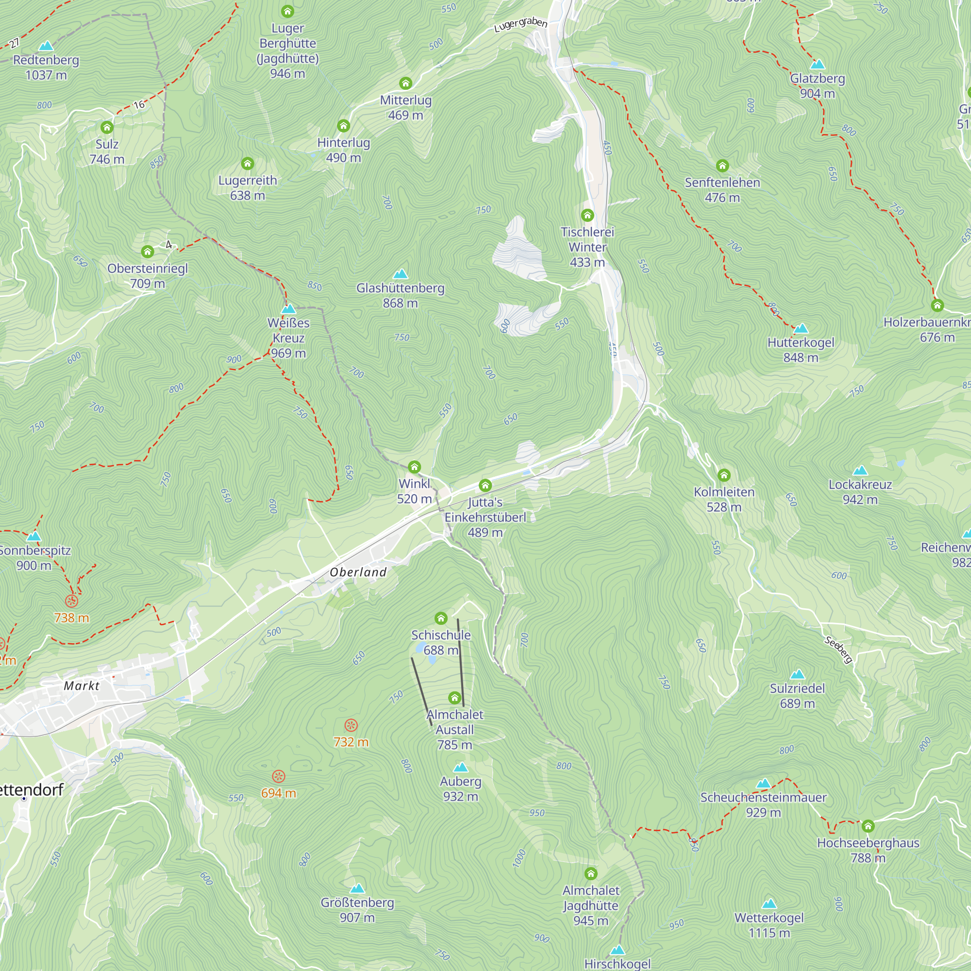 Jutta's Einkehrstüberl map