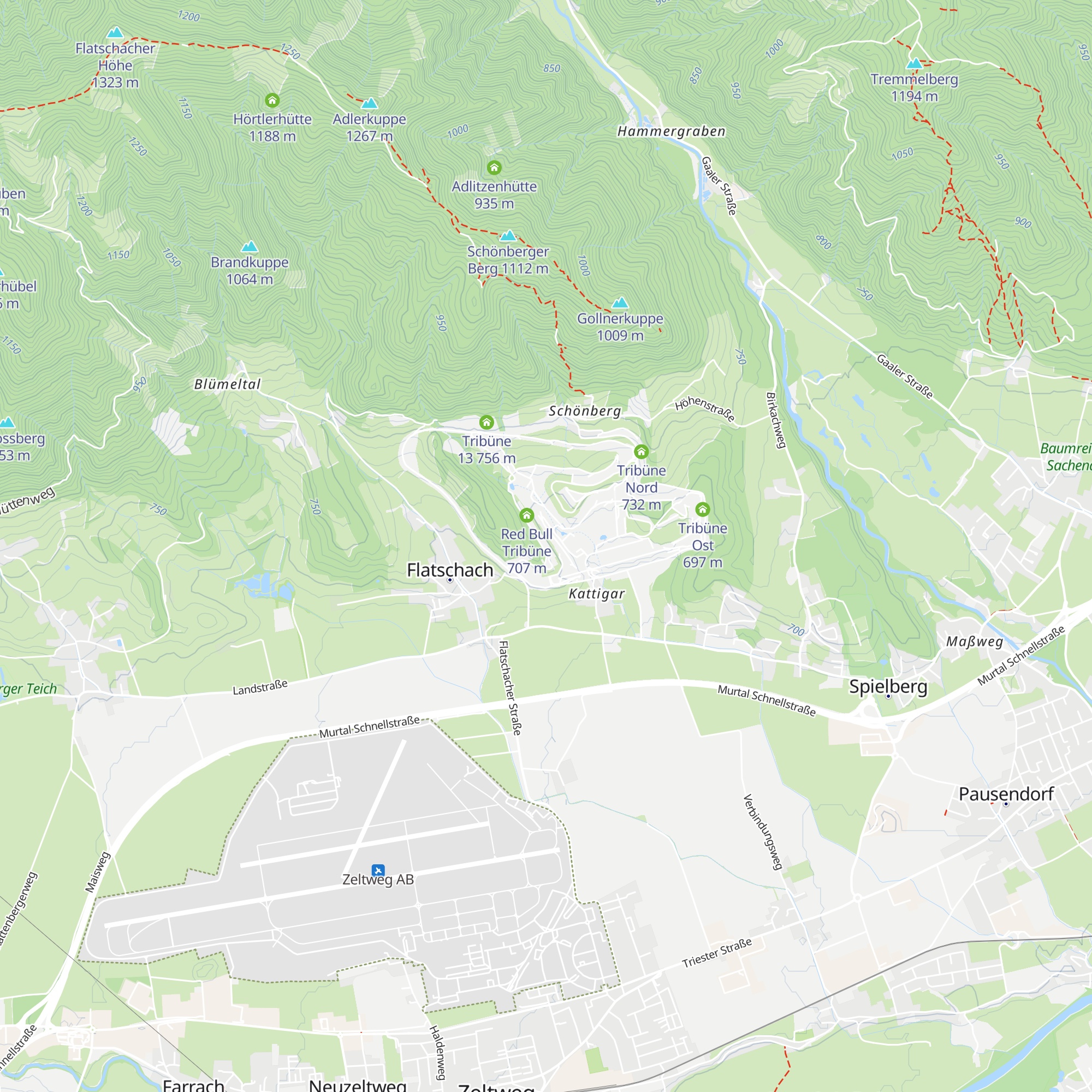 Red Bull Tribüne map