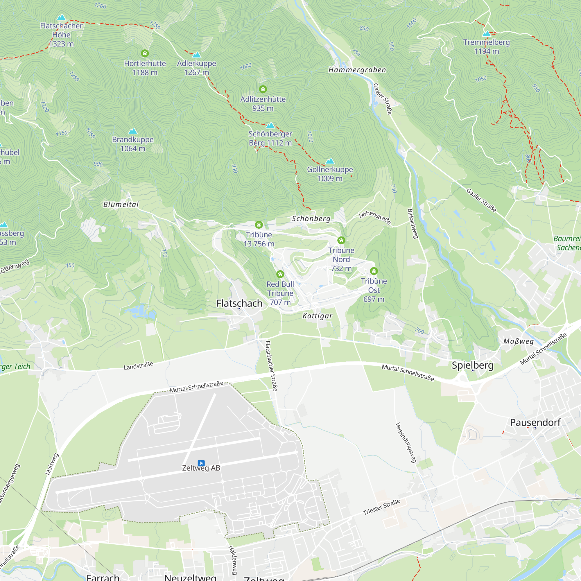 Red Bull Tribüne map